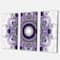 Designart - Purple Fractal Pattern with Circles - Abstract Canvas Art Print